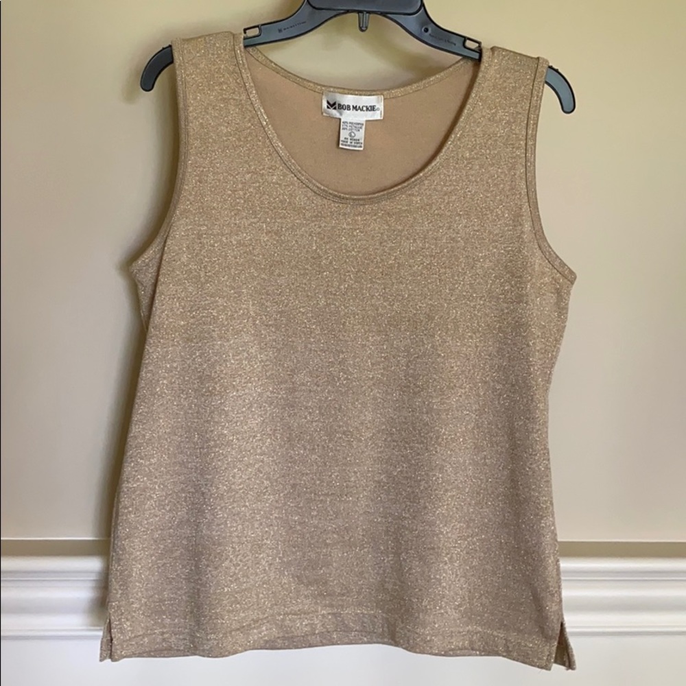 Bob Mackie Gold Shimmer Tank